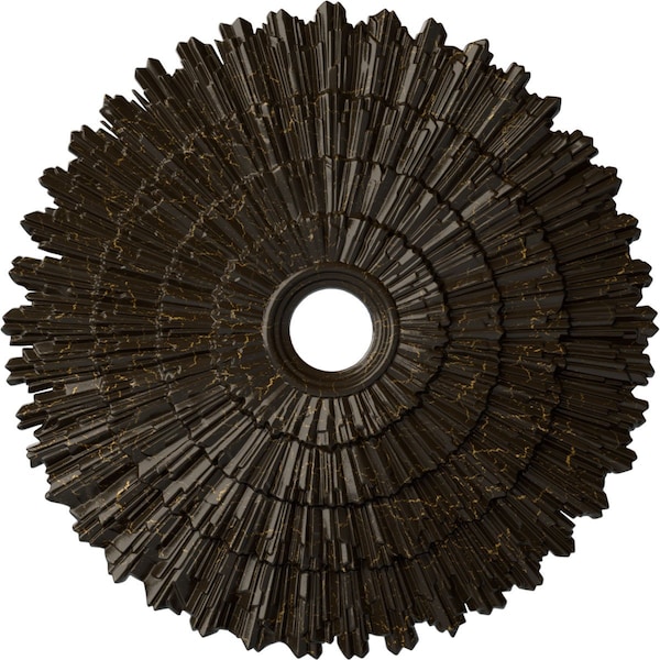 Ekena Millwork Eryn Ceiling Medallion (Canopies up to 4"), 24 3/4"OD x 3 1/4"ID x 1 7/8"P, Stone Hearth Crackle CM24ENSHC - main